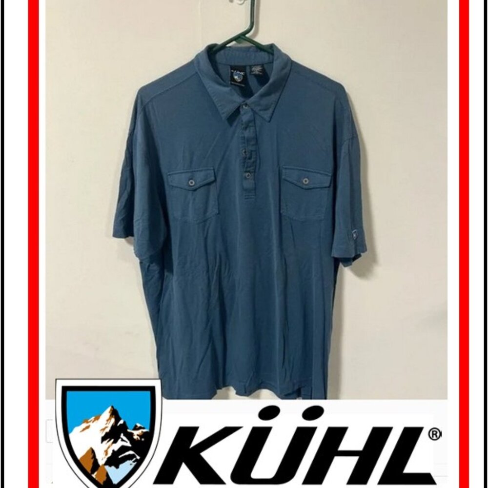 KUHL- Blue Polo Shirt
